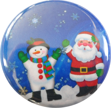 Schneemann & Weihnachtsmann Button Schneemann & Weihnachtsmann Button